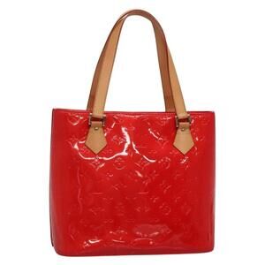 LOUIS VUITTON Monogram Vernis Houston Hand Bag Red M91092